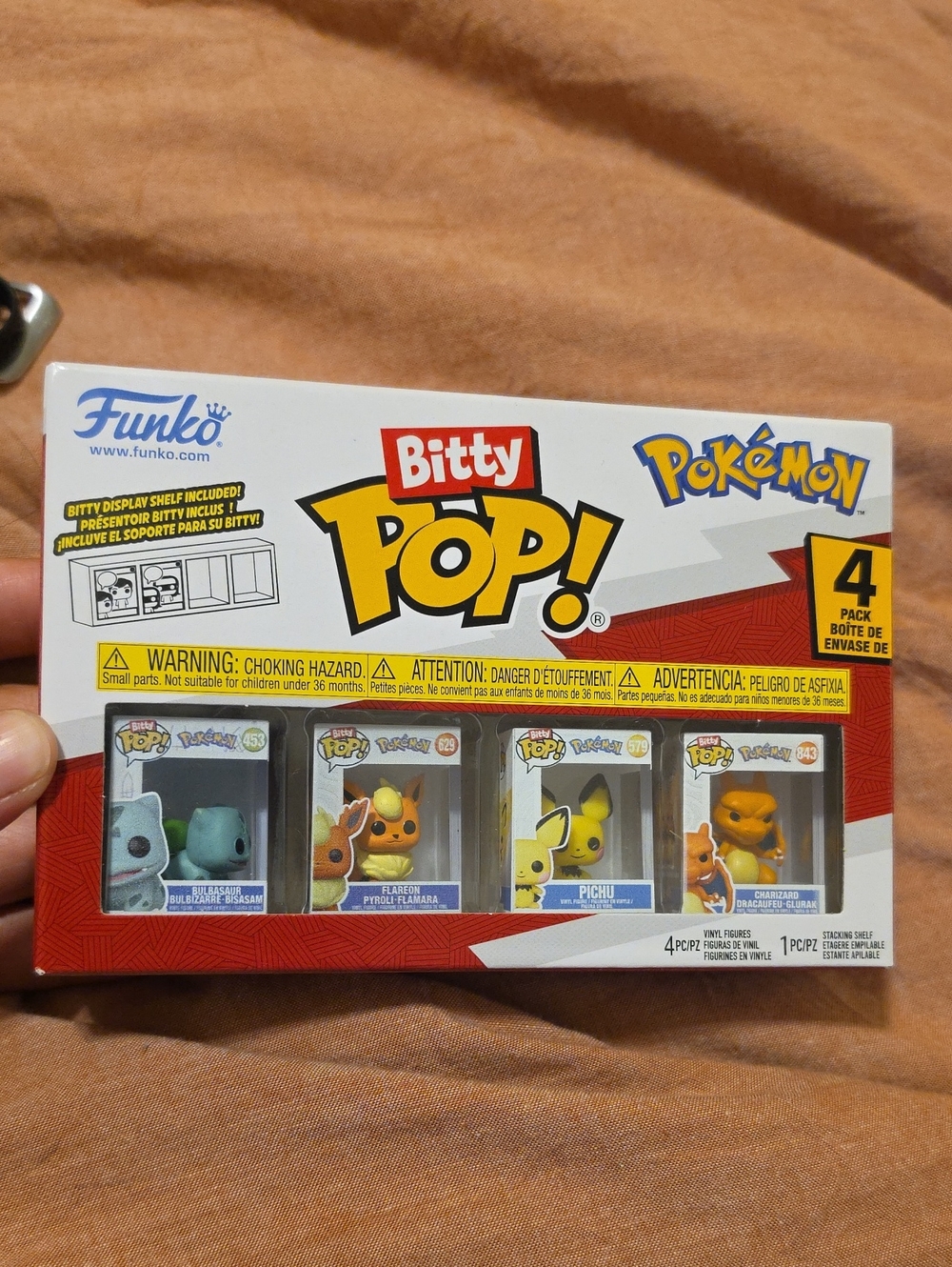Funko Bitty Pop! Pokémon 4-Pack Figure Set - Yellow, Orange, Blue, Black Accents